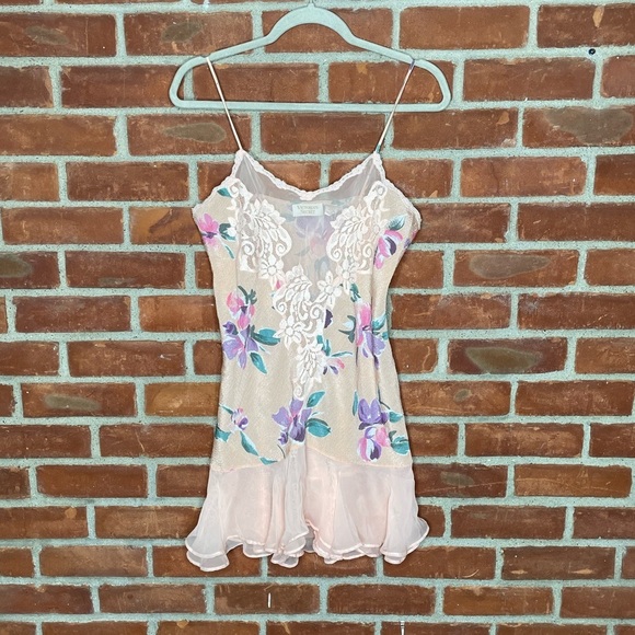 Victoria's Secret Other - Victorias Secret floral lace detail slip dress